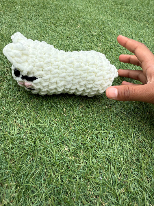 Fluffy White Bunny - Handmade Crochet Plush