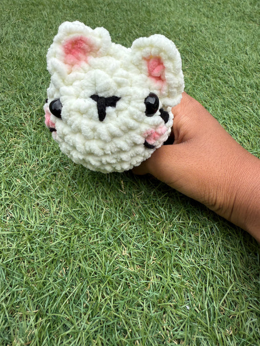 Fluffy White Bunny - Handmade Crochet Plush
