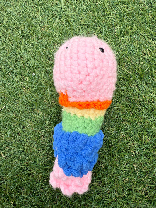 Handmade Crochet armless lobster