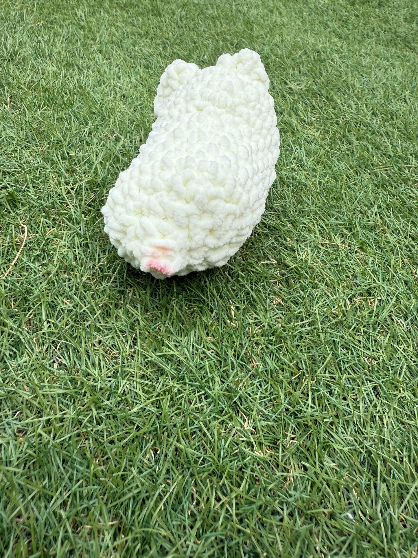 Fluffy White Bunny - Handmade Crochet Plush