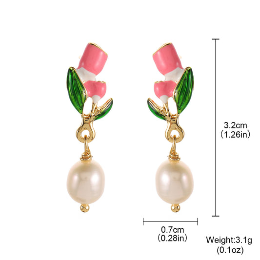 Handmade Gold Flower Earrings ✨